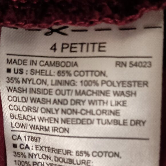 Banana Republic Women’s Maroon Lace Cap Sleeve Sheath Dress Size 4P - Picture 8 of 13